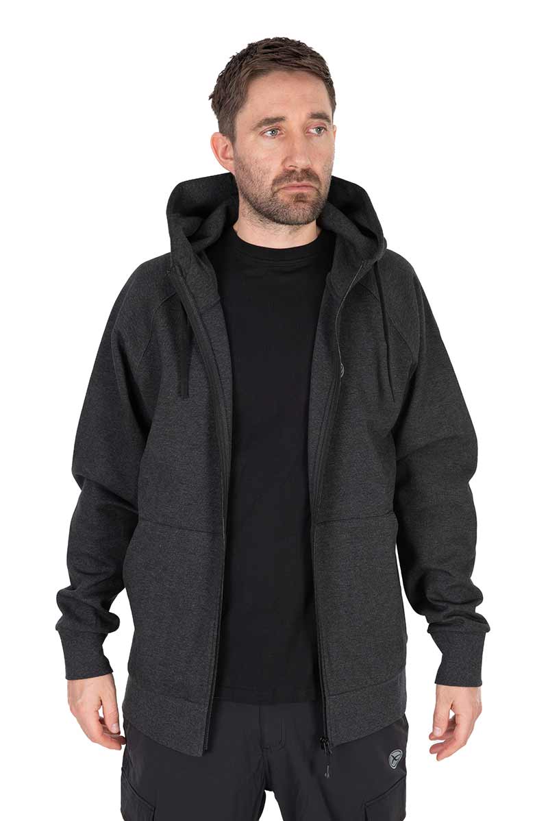 Matrix Zipped Hoody – Charcoal Marl