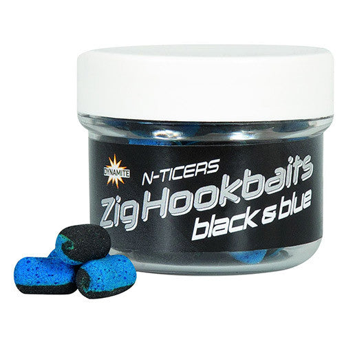 N-Ticers Zig Hookbaits Black & Blue