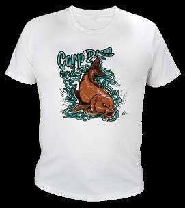 OKUMA T-SHIRT CARP WHITE (tricou) L