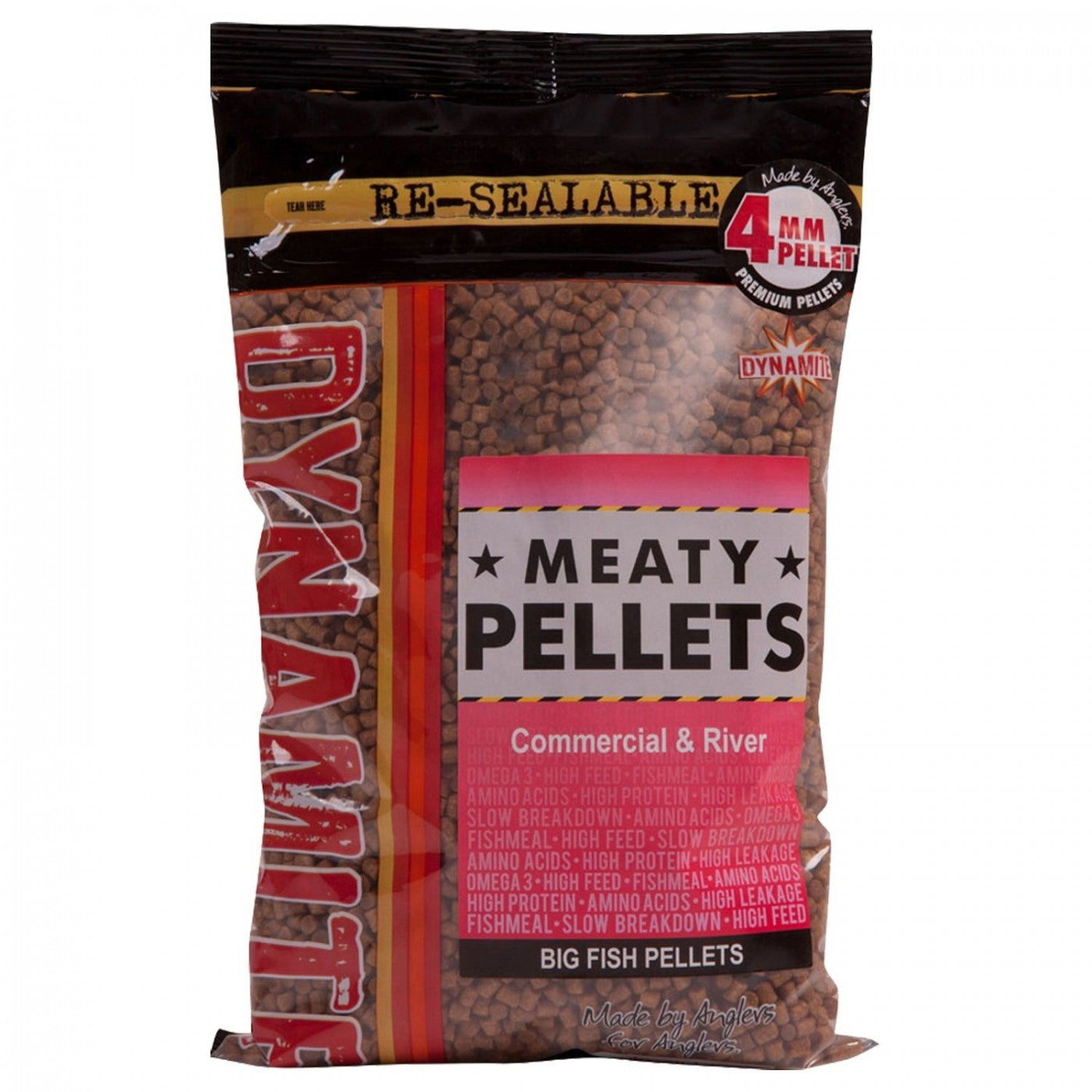 Pelete Dynamite Baits Meaty Fish Pellets 4mm 900g