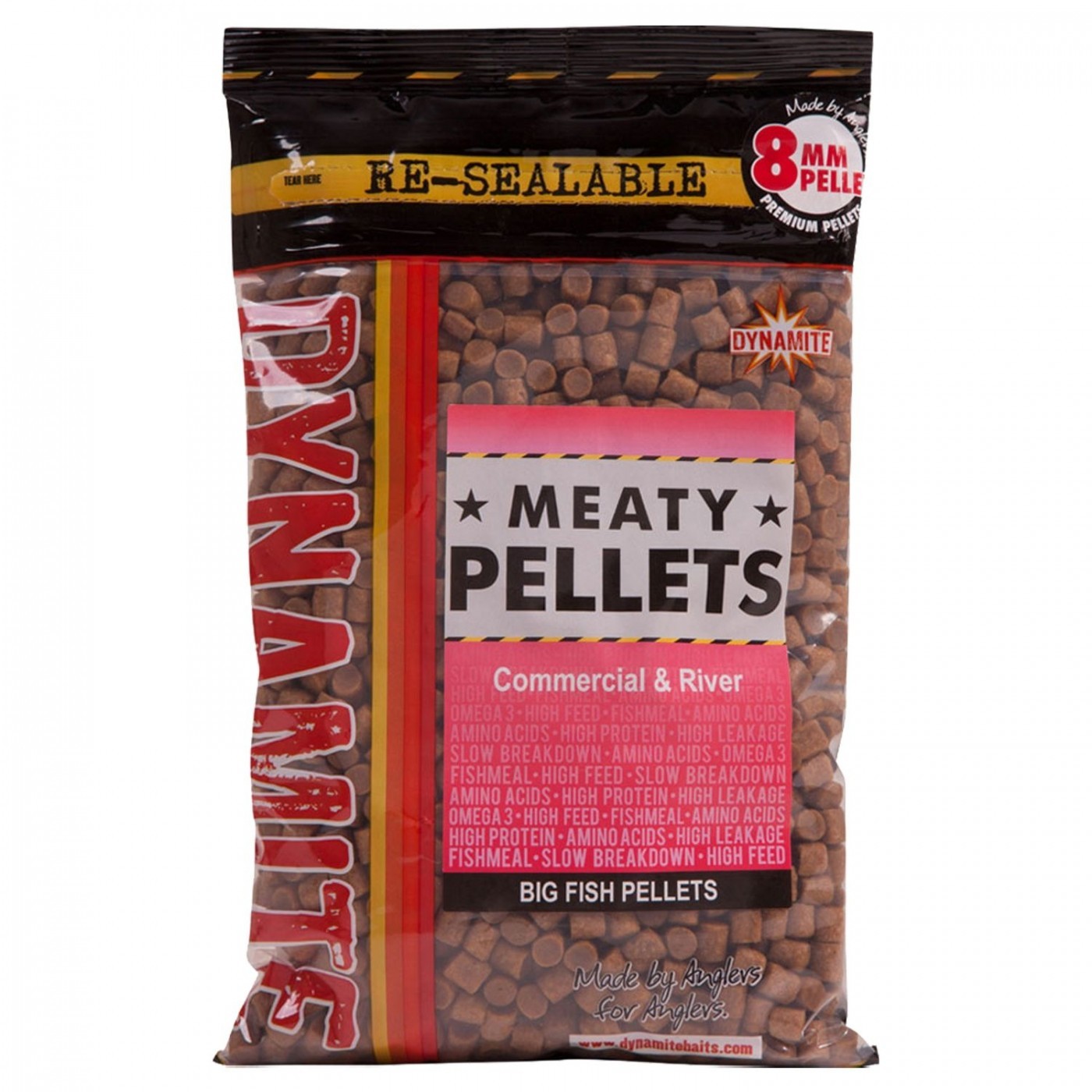 Pelete Dynamite Baits Meaty Fish Pellets 8mm 900g