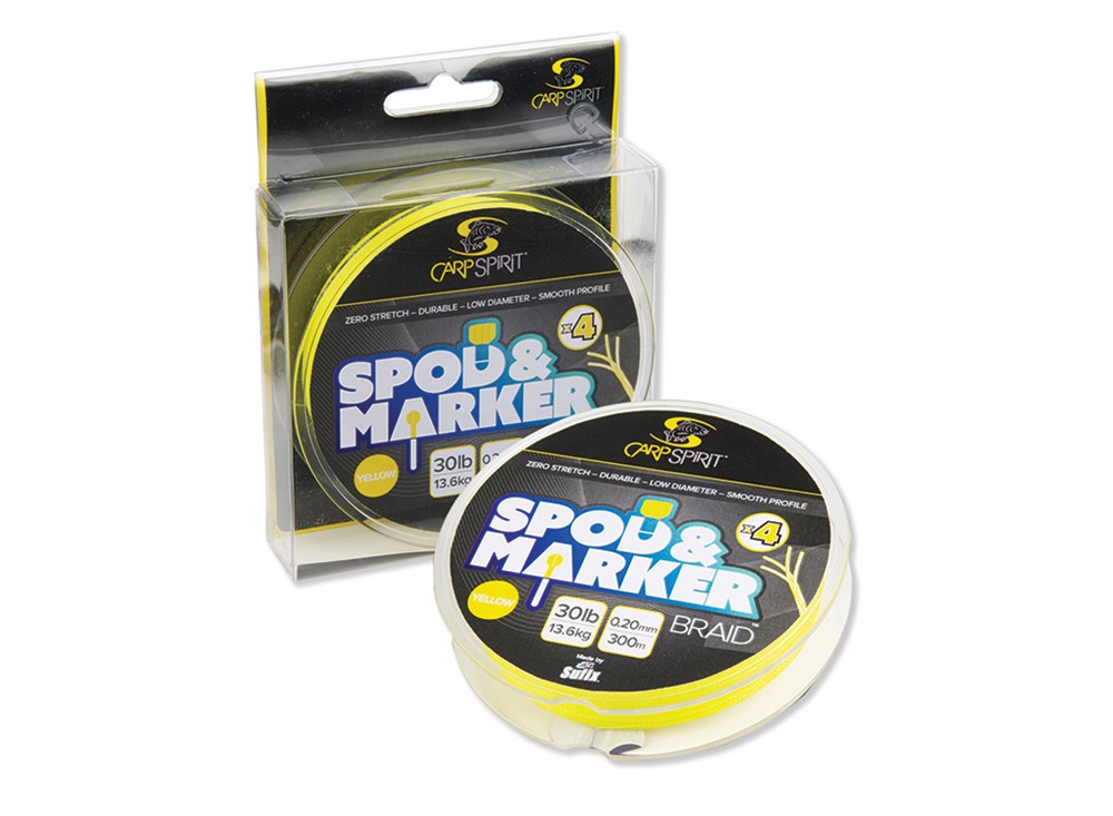 SPOD AND MARKER BRAID X4 300M 0,20MM 30LB YELLOW