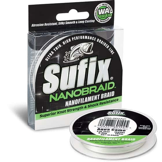 Sufix NANO BRAID 135M 0.04MM/2.8KG/6LB/AQUA CAMO