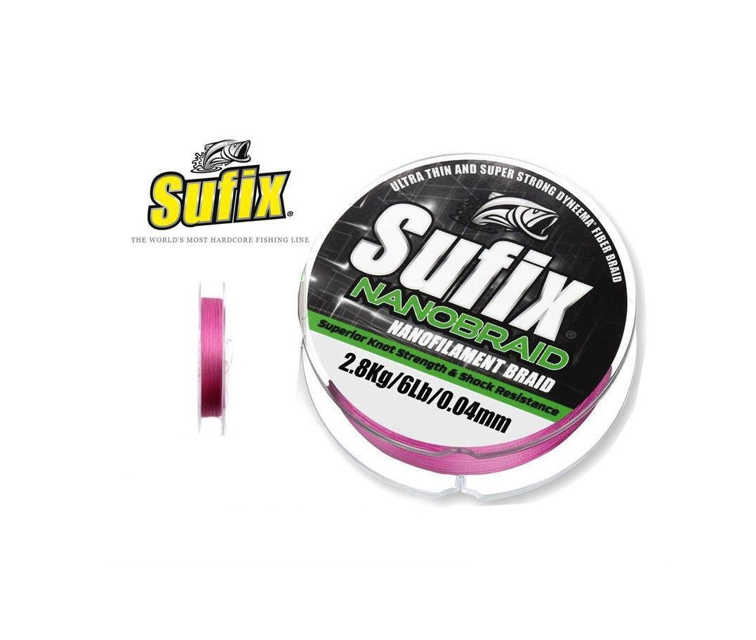 Sufix NANO BRAID 135M 0.12MM/7.3KG/16LB/PINK
