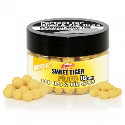 Sweet Tiger Fluro washed outs Pop Ups boilies and dumbells