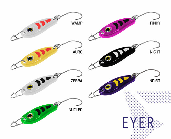 Lingurita oscilanta Delphin EYER 1.5g ZEBRA Hook #8