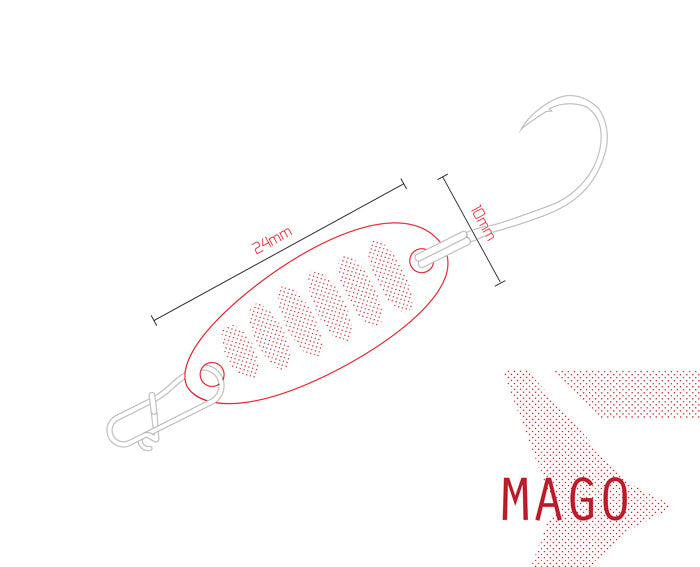 Lingurita oscilanta Delphin MAGO 2g TROUT Hook #8 Snap 00