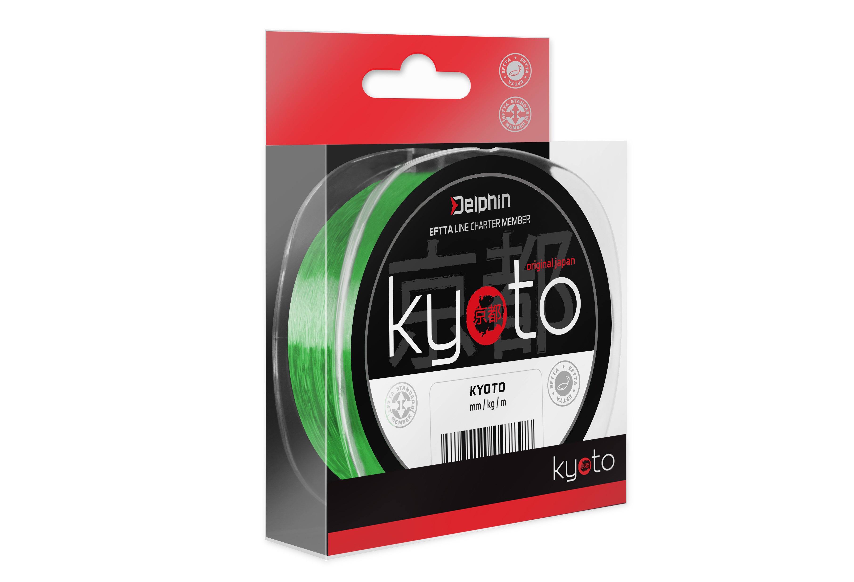 Monofilament Delphin KYOTO / verde fluo 0,181mm 3,0kg 300m