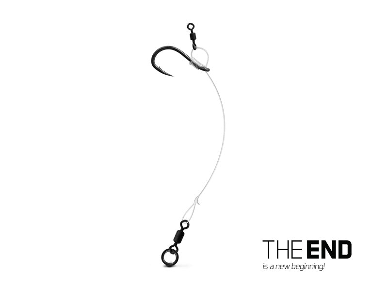 Montură Delphin THE END CHOD Rig 4buc 6cm / 0.45mm/#6