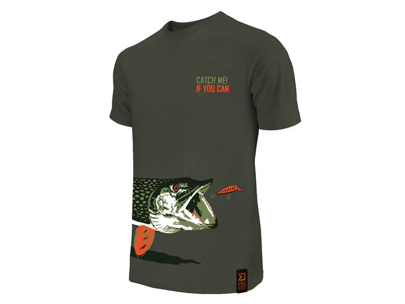 Tricou T-shirt Catch me! Știucă KING SIZE