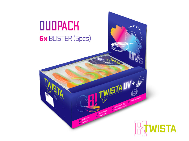DuoPACK BOX Delphin TWISTA UVs / 6x 5buc 8cm/BOOTY