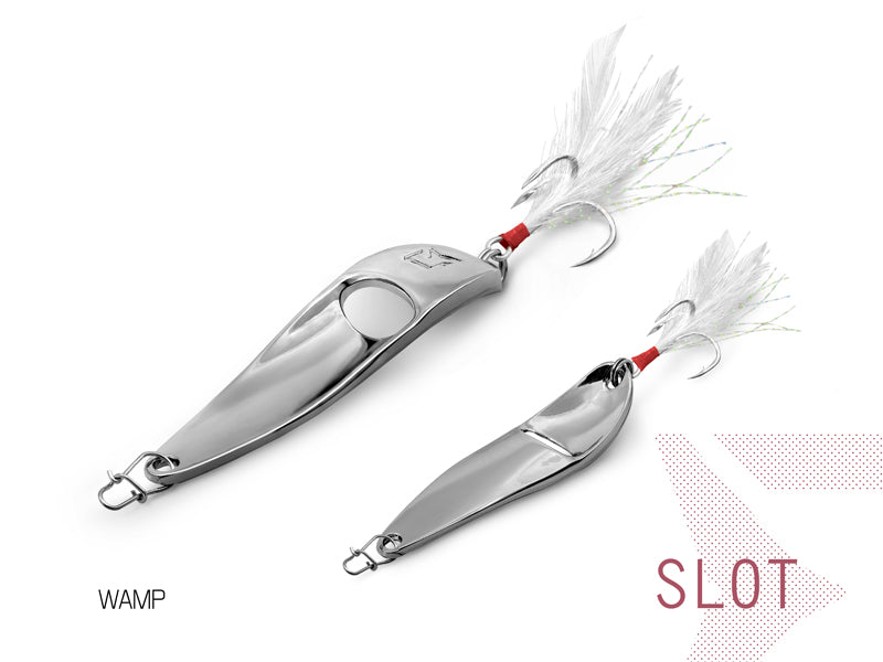 Lingura oscilantă Delphin SLOT 15g BLACK NICKEL hook #4