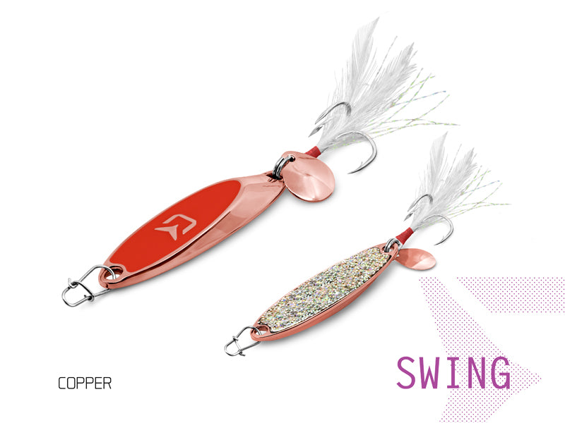 Lingura oscilantă Delphin SWING 15g COPPER hook #6