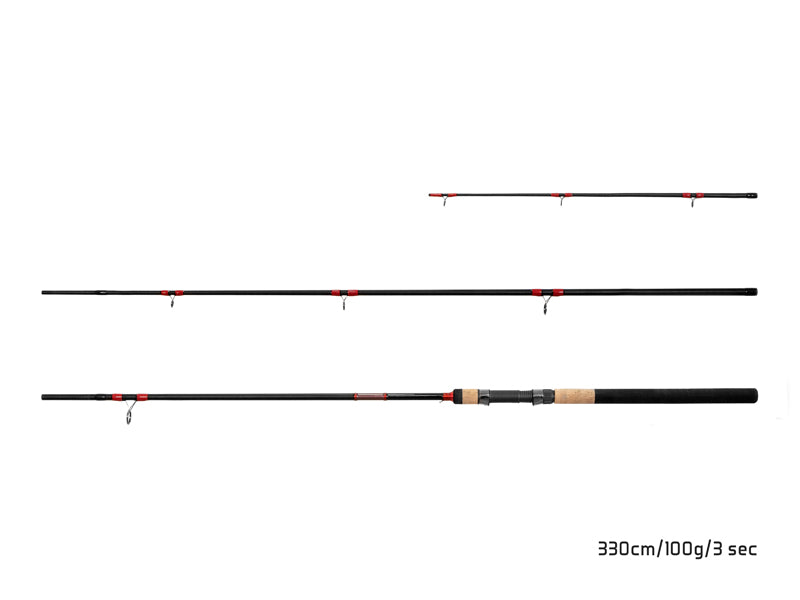 Delphin LEEDER Feeder + 2 vărfuri 360cm/120g/3 tronsoane