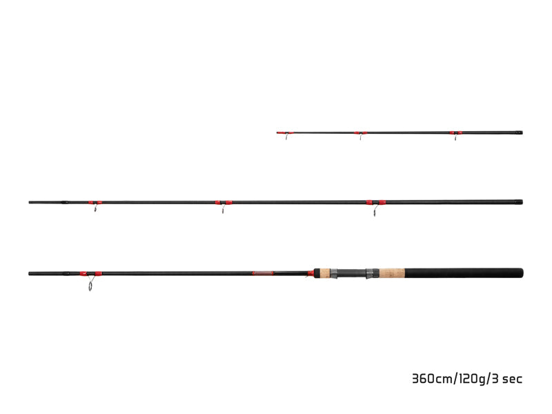 Delphin LEEDER Feeder + 2 vărfuri 390cm/130g/3 tronsoane