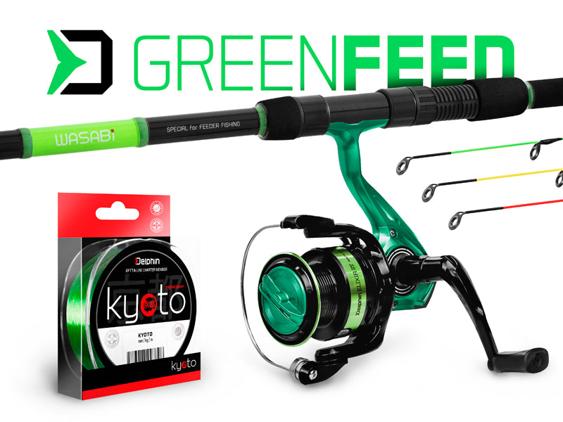 Set Feeder Delphin GreenFEED 330cm/100g + 3T + 0,261mm