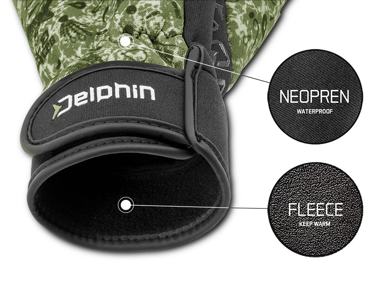 Mănuși din neopren cu căptușeală din fleece Delphin NeoFLIX XL