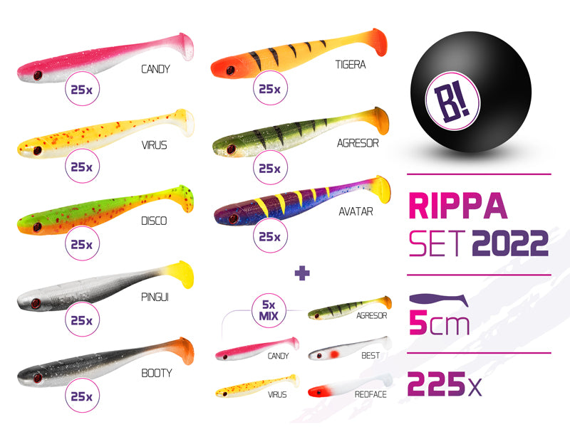 Set de momeli BOMB Rippa culori 2022 5cm / 225buc 5cm