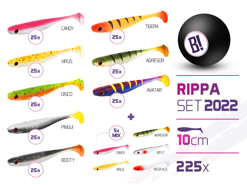 Set de momeli BOMB Rippa culori 2022 10cm / 225buc 10cm