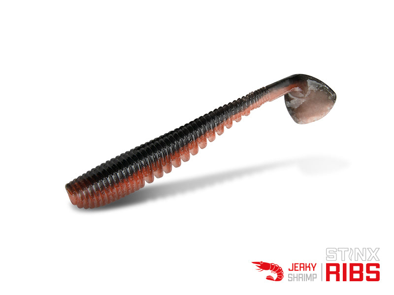 Nălucă Soft Delphin B! StinxRIBS Shrimp / 20 buc 5cm / NATUR