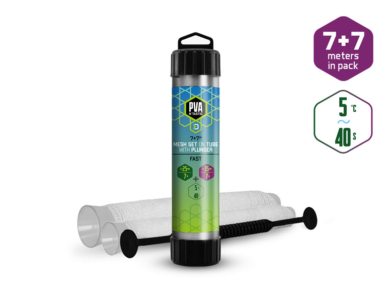 Plasă Delphin PVA n'tastic SET 2în1 / 7m+7m 25mm + 35mm / dizolvare rapidă