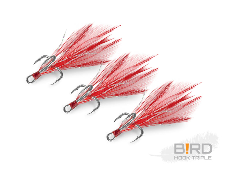 Delphin B!RD Hook TRIPLE / 3buc pene roșii #8