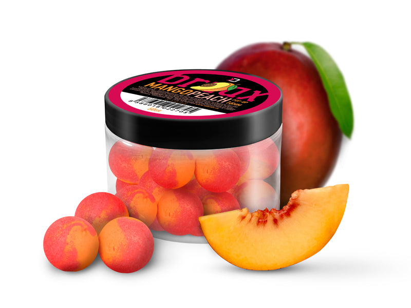 Momeală de cârlig Delphin BreaX POP 16mm/50g Mango-Piersică