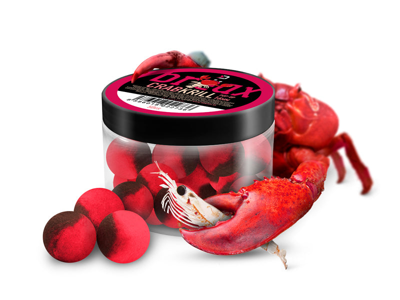 Momeală de cârlig Delphin BreaX POP 16mm/50g Crab-Krill