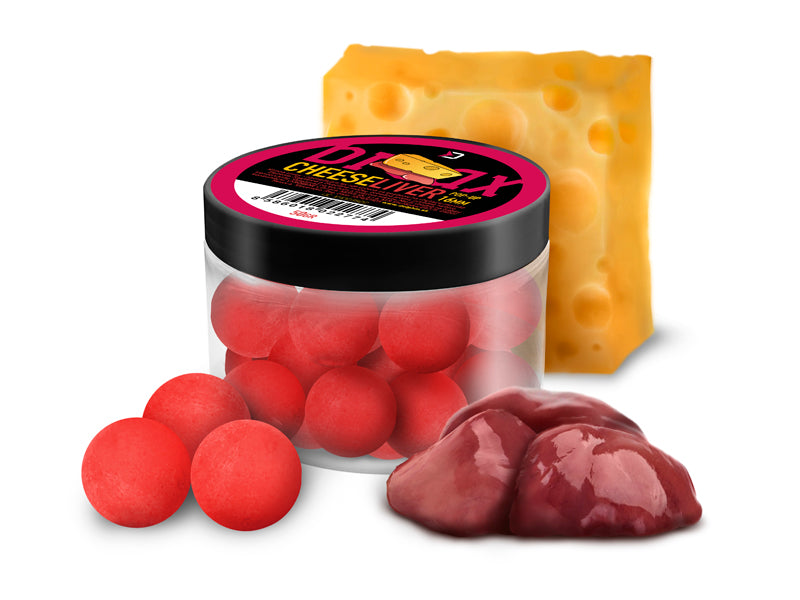 Momeală de cârlig Delphin BreaX POP 16mm/50g Brânză-ficat