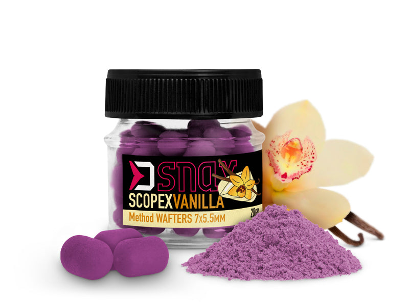 Momeală de cârlig D SNAX WAFT 10x7mm/20g Scopex-vanilie