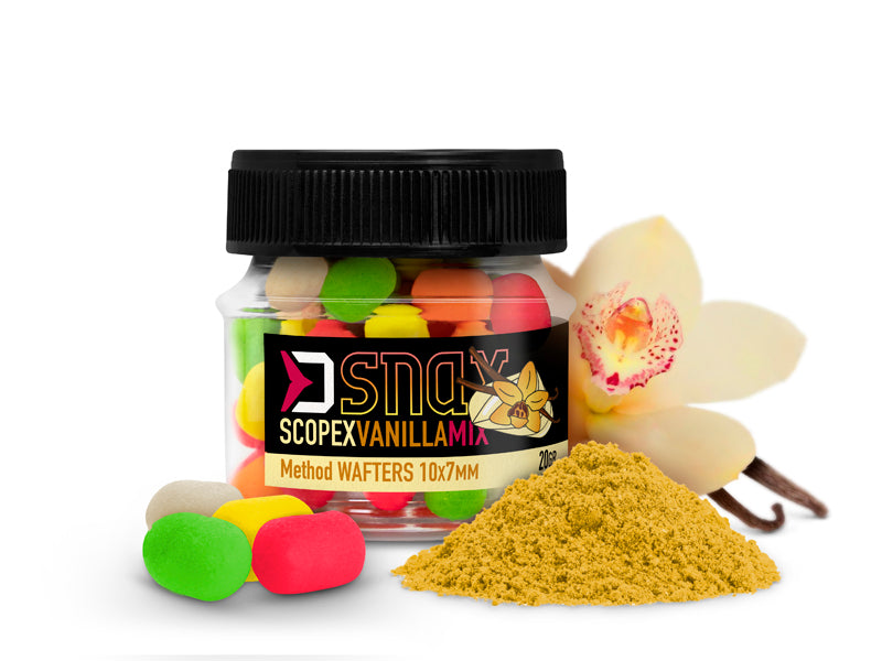 Momeală de cârlig MIX D SNAX WAFT 10x7mm/20g Scopex-vanilie