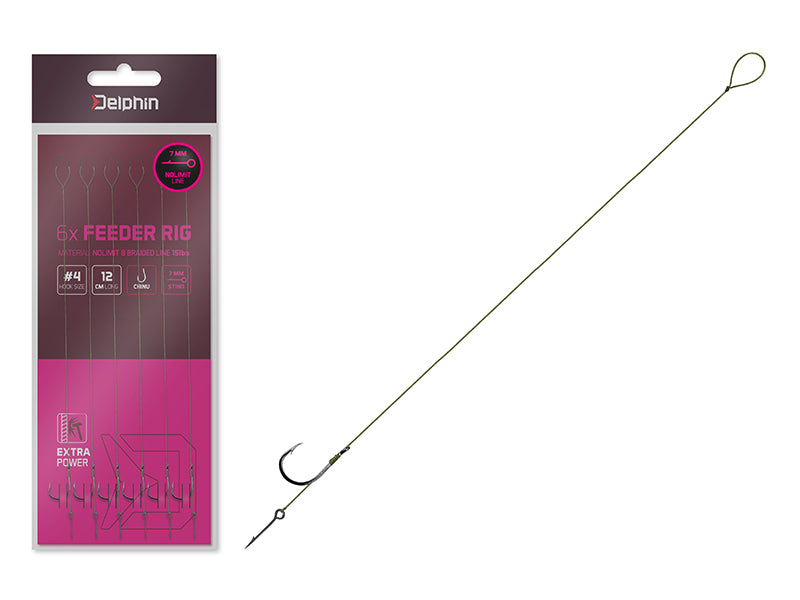 Montură Delphin NOLIMIT Sting / 6buc 8cm / 15lbs / BARB #6 / Sting 7mm