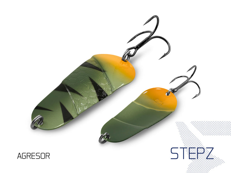 Lingură Delphin STEPZ StripSCALE 10g AGRESOR Hook #2