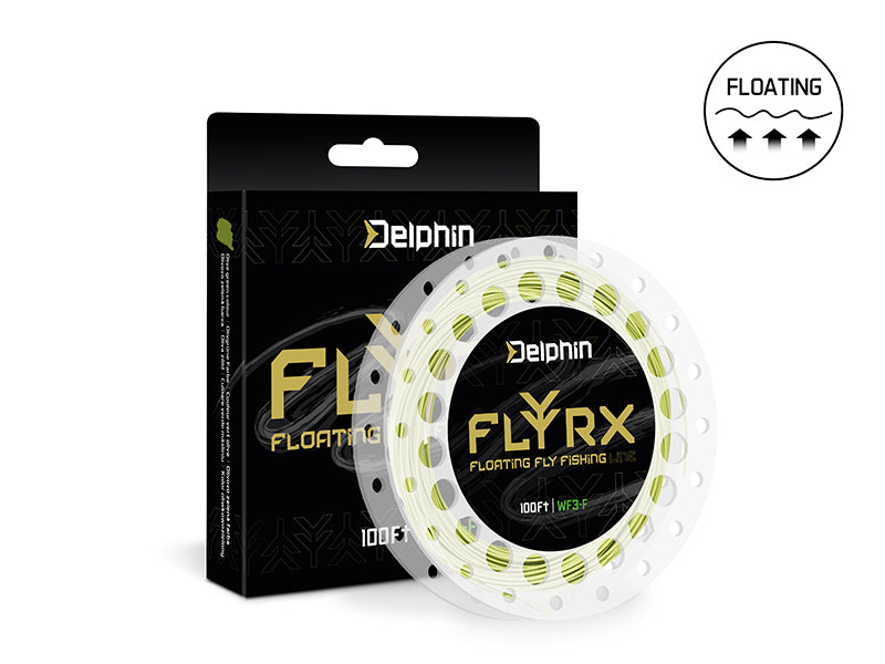 Fir împletit pentru pescuit la muscă Delphin FLYRX WF4-F / 30.4m