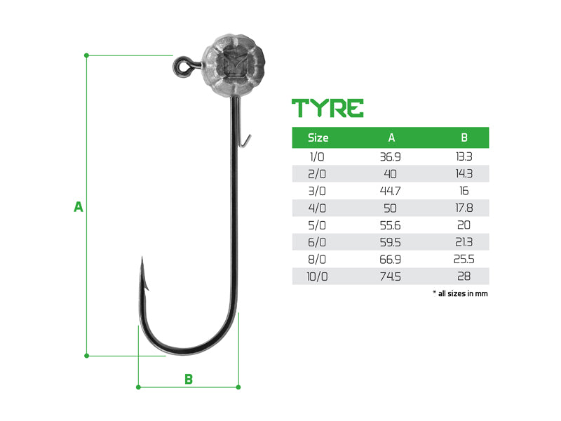 Jig rotund cu spin pentru năluci Delphin TYRE / 5 buc 20g-4/0