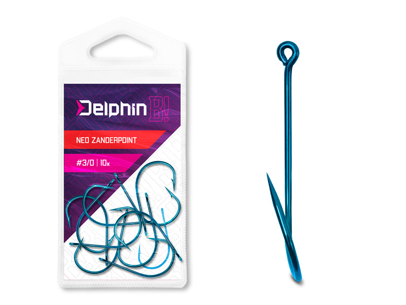 Cârlig Delphin B! NEO ZanderPoint BLU / 10buc 1/0
