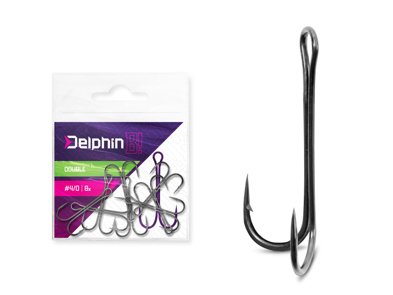 Cârlig dublu Delphin B! Double / 8ks 4/0