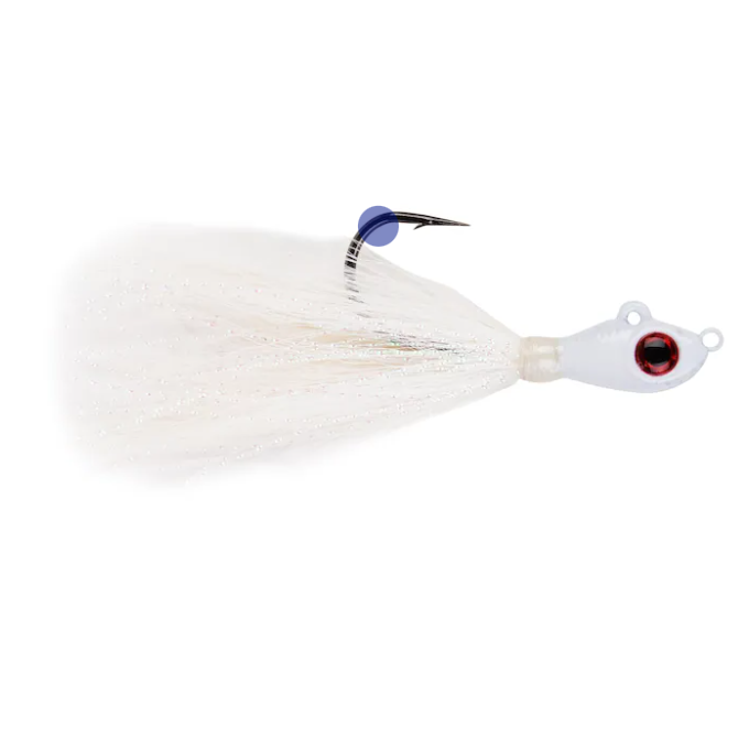 JIG BIG EYE BUCKTAIL WHITE CRYSTAL FLASH 7G