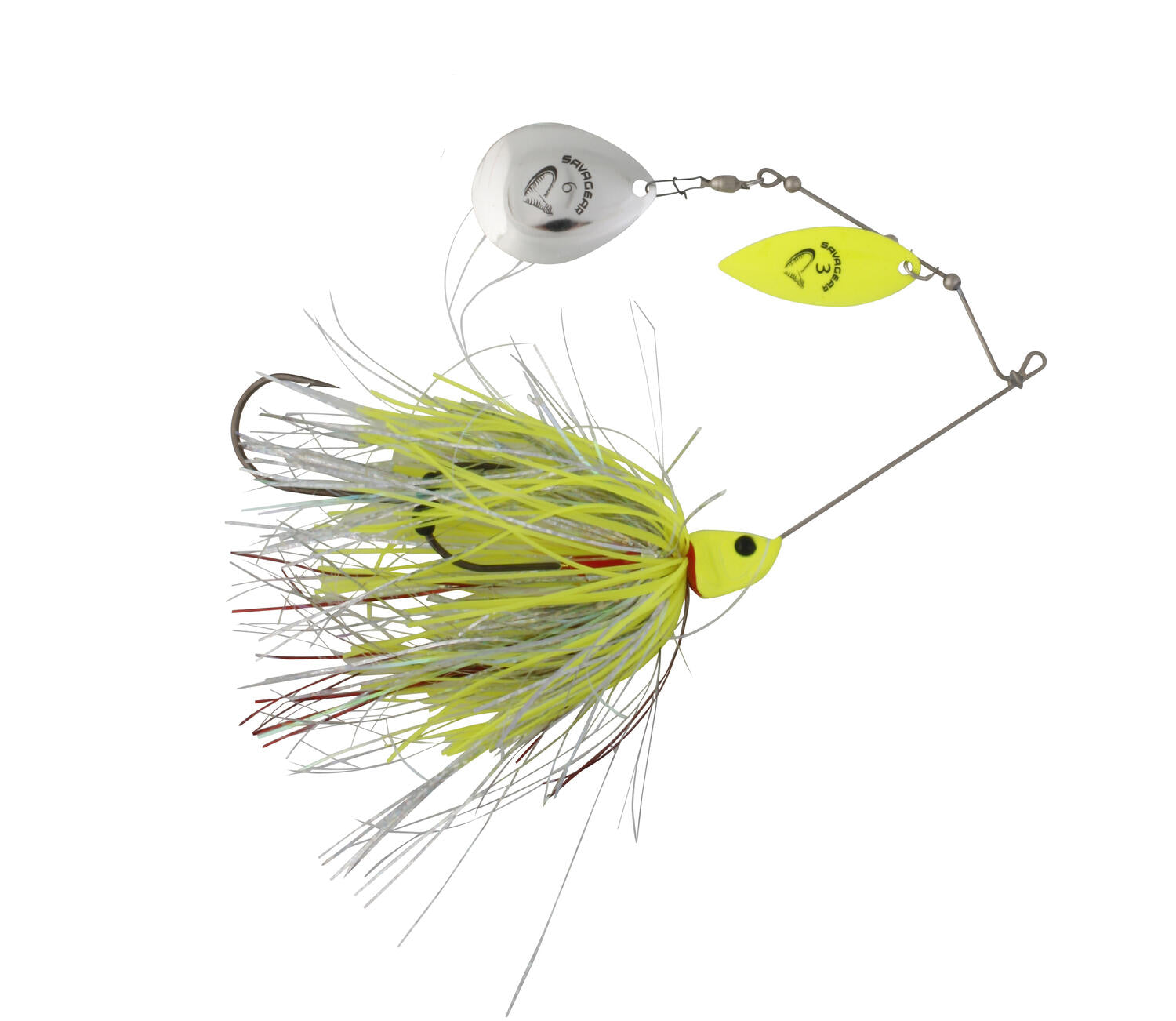 SPINNER DA BUSH 21G SINKING YELLOW SILVER HOLO FLAME