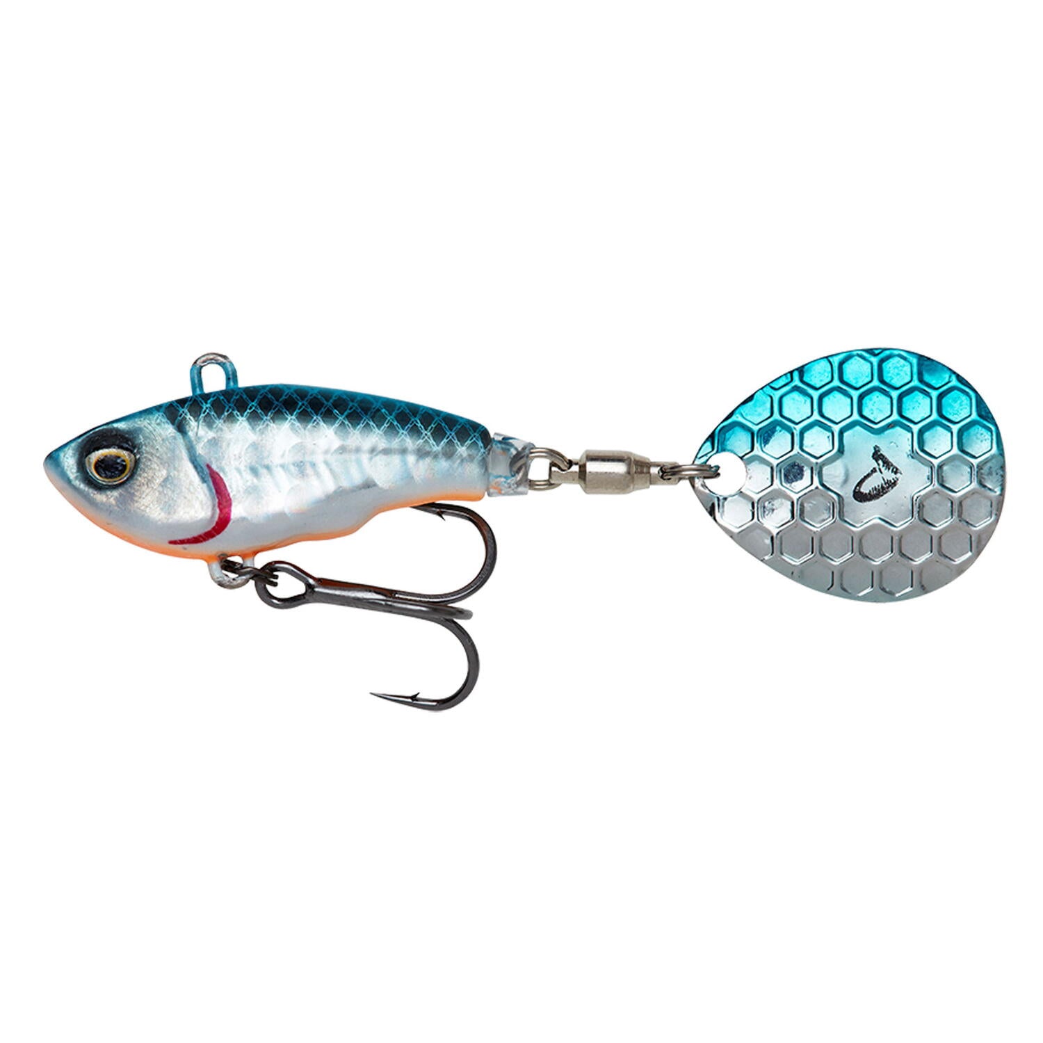 FAT TAIL 8CM/24G SINKING BLUE SILVER