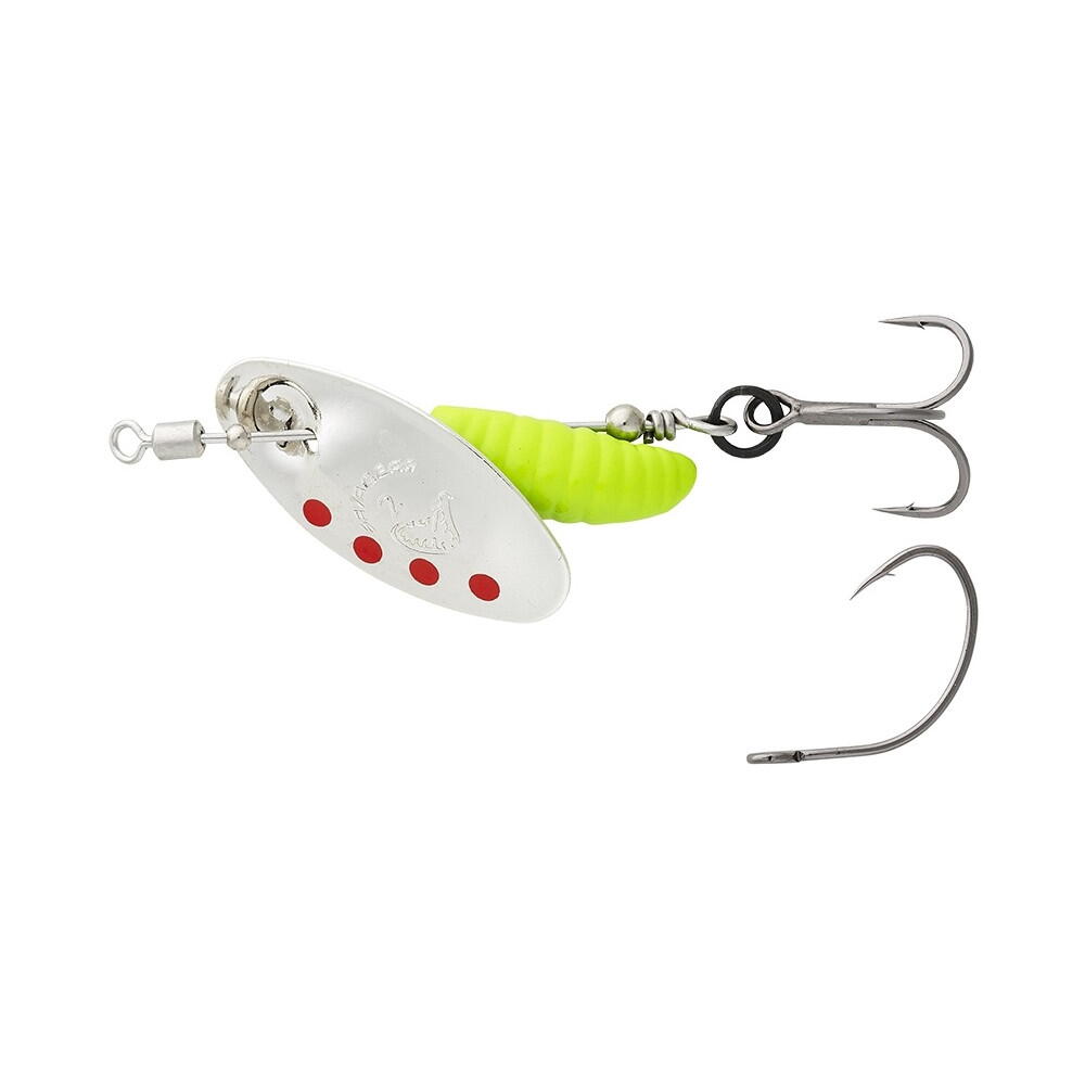SPINNER GRUB NR.1 /3,8G SINKING SILVER RED LIME