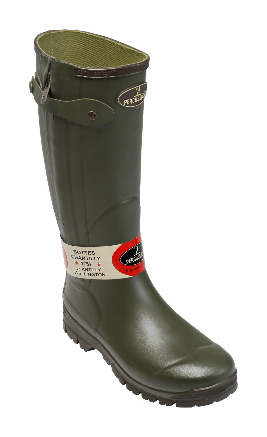 CIZMA CAUCIUC PERCUSSION CHANTILLY ZIP KAKI MAR.45