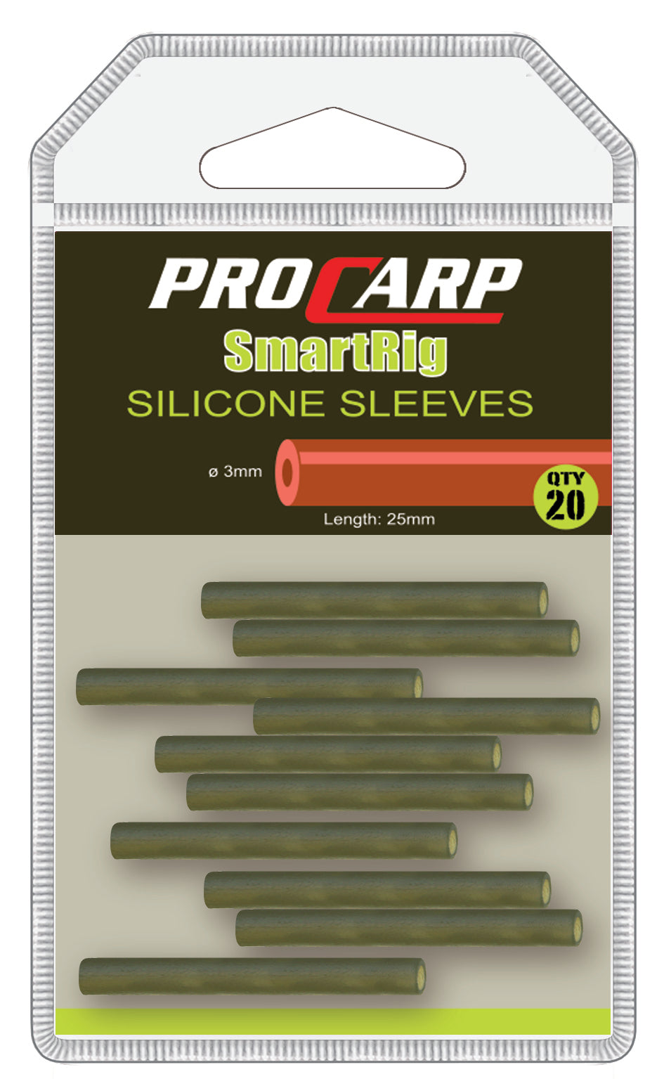 XX SILICON SLEEVES CORM. PRO CARP 3MM/2,5CM 20BUC/PL