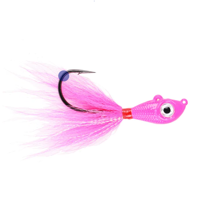 JIG BIG EYE BUCKTAIL PINK CRYSTAL FLASH 10G