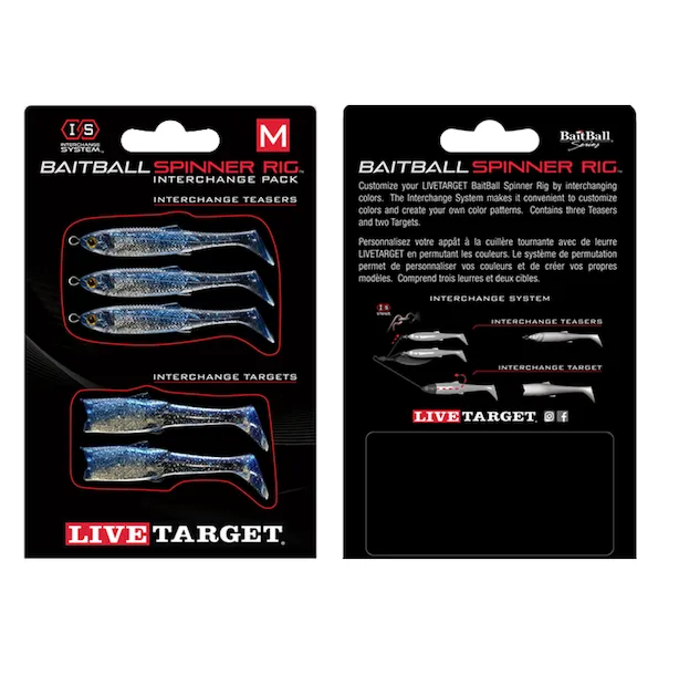 REZERVA MINNOW RIG SPINNERBAIT LARGE BLUE/SILVER