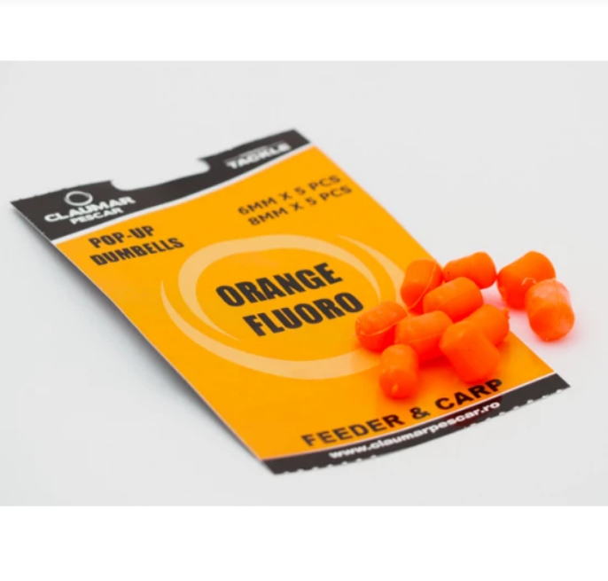 POP-UP DUMBELLS PORTOCALIU FLUO 6MM/8MM