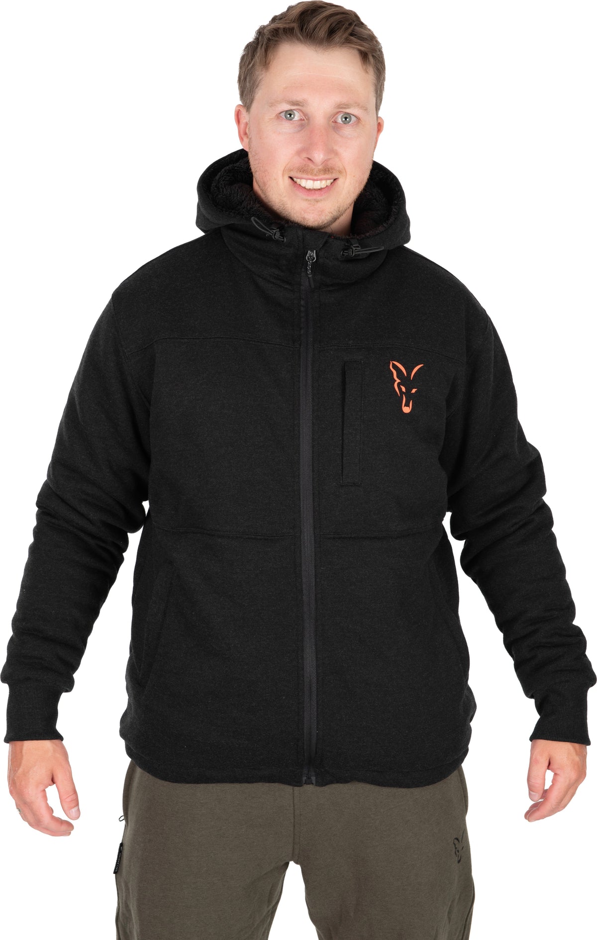 Collection Sherpa Hoody Black/Orange L