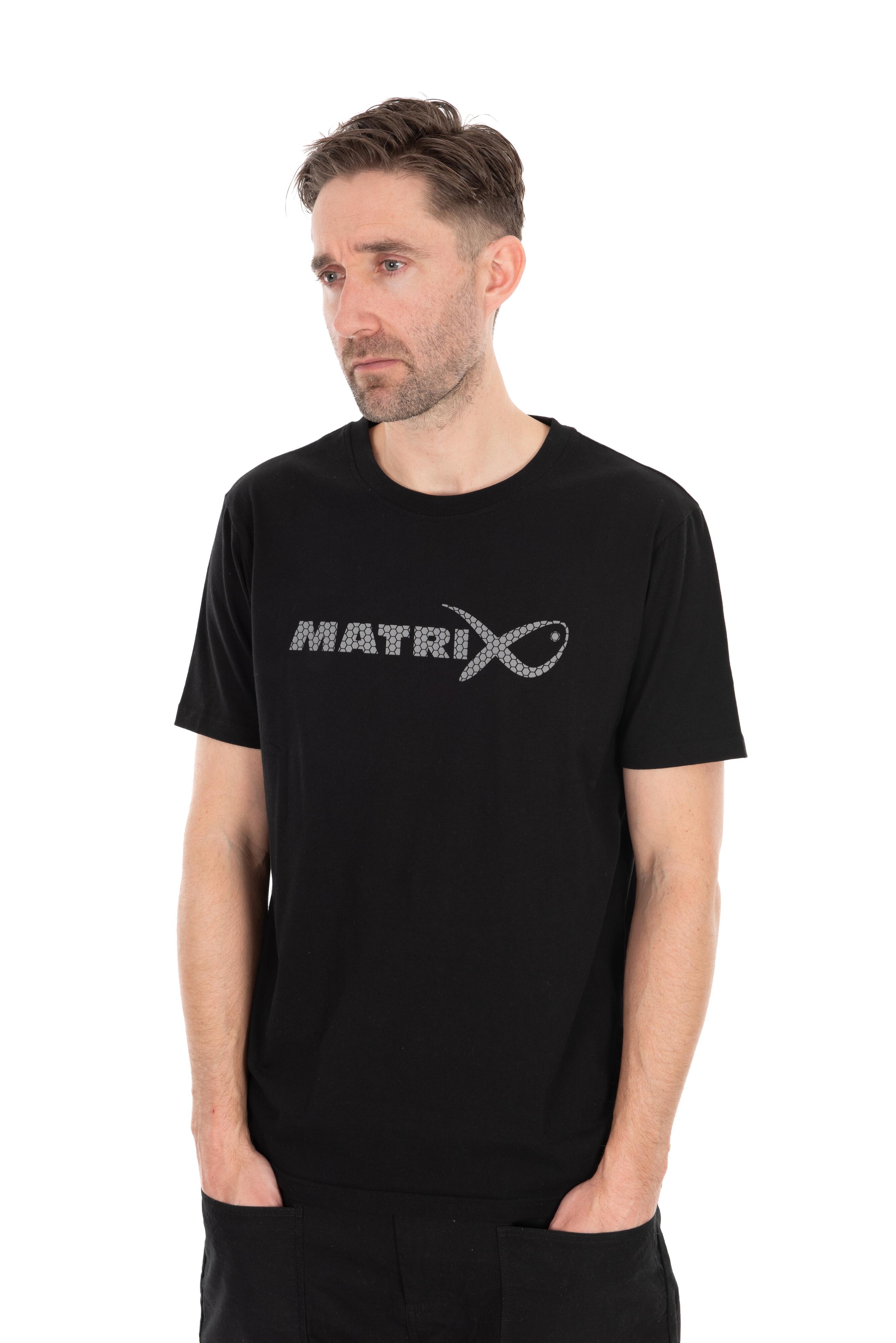 Large Fade Logo T-Shirt - Black/Grey XXL