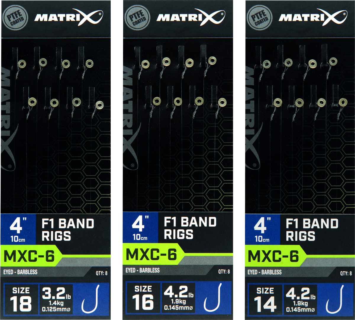 MXC-6 Size 14 0.145mm 4 10cm Barbless F1 Band