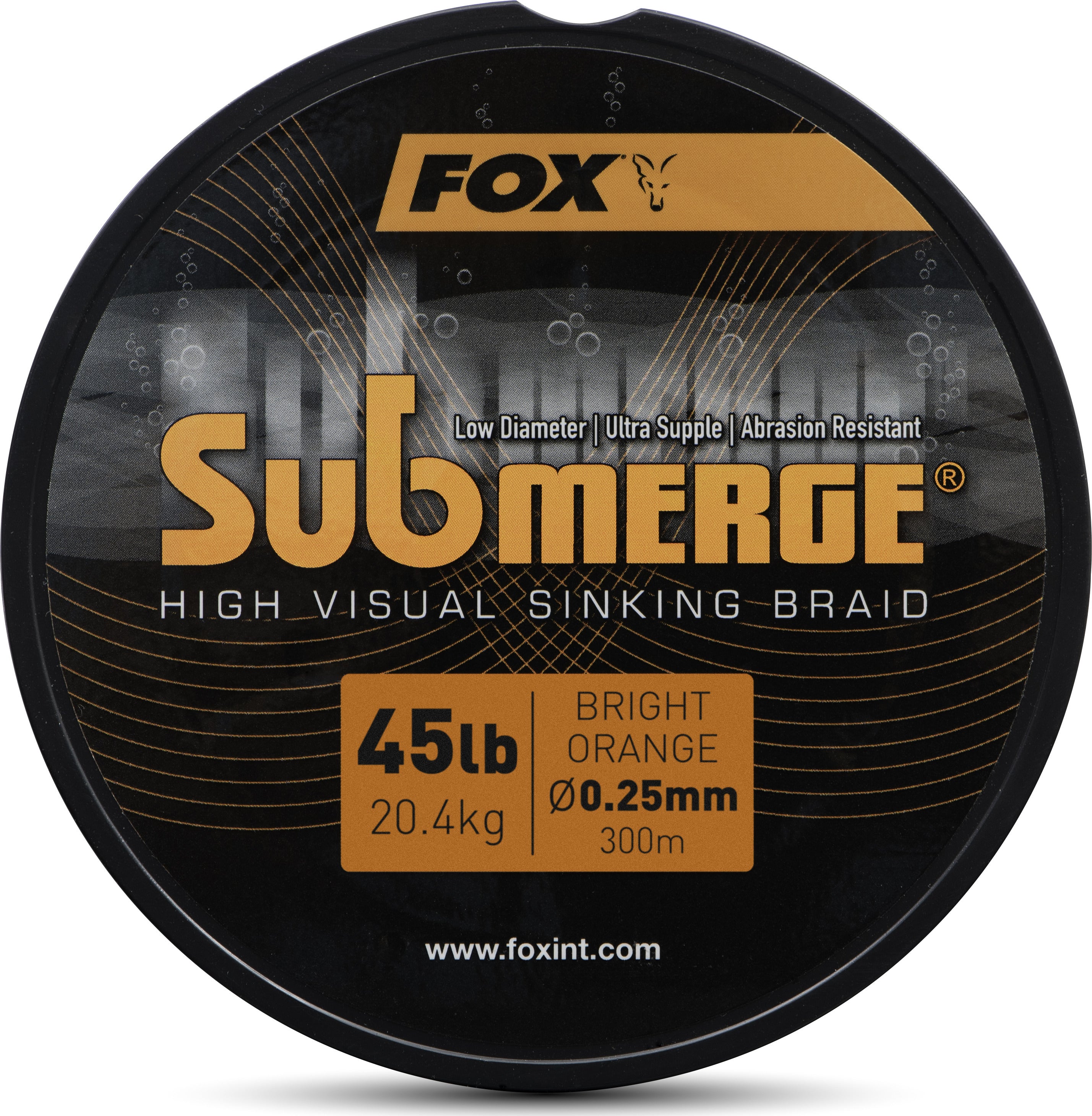 Submerge Orange Sinking Braid 300m 0.25mm 45lb 20.4kg 